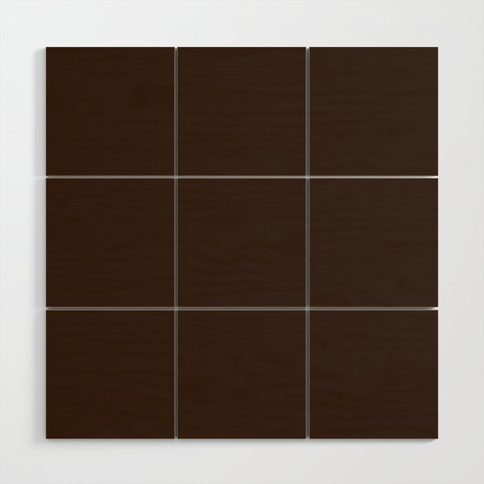 Minimal Monochrome Coal Dark Brown Wood Wall Art Gallery Image 1
