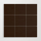 Minimal Monochrome Coal Dark Brown Wood Wall Art Gallery Image 1