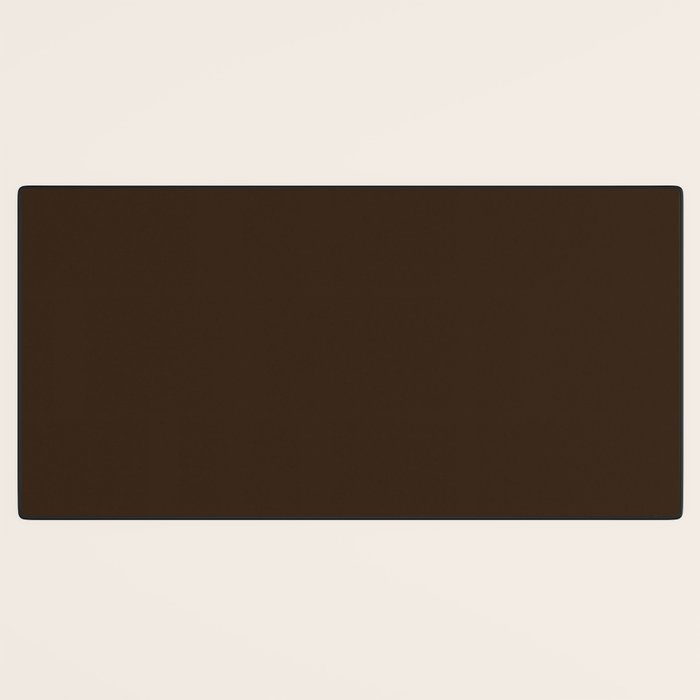 Minimal Monochrome Coal Dark Brown Desk Mat Gallery Image 3