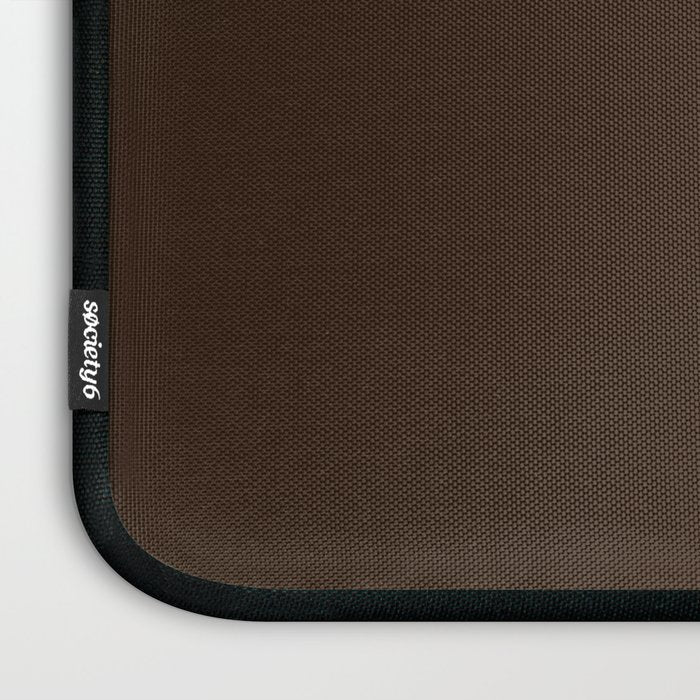 Minimal Monochrome Coal Dark Brown Laptop Sleeve Gallery Image 3