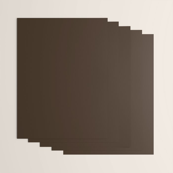 Minimal Monochrome Coal Dark Brown Wrapping Paper Gallery Image 3
