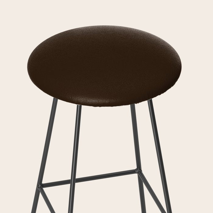 Minimal Monochrome Coal Dark Brown Stool Gallery Image 2