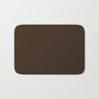Minimal Monochrome Coal Dark Brown Bath Mat Gallery Image 1