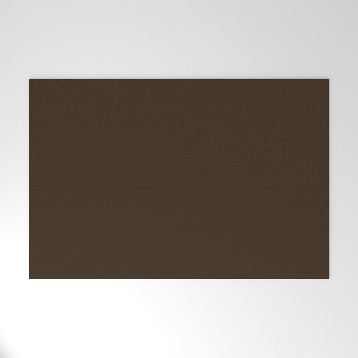 Minimal Monochrome Coal Dark Brown Welcome Mat