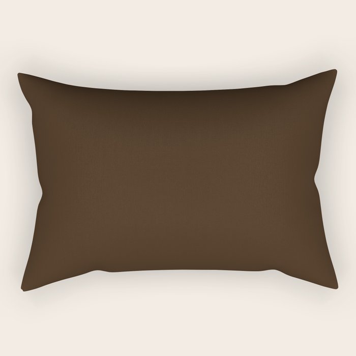 Minimal Monochrome Coal Dark Brown Rectangular Pillow Gallery Image 2