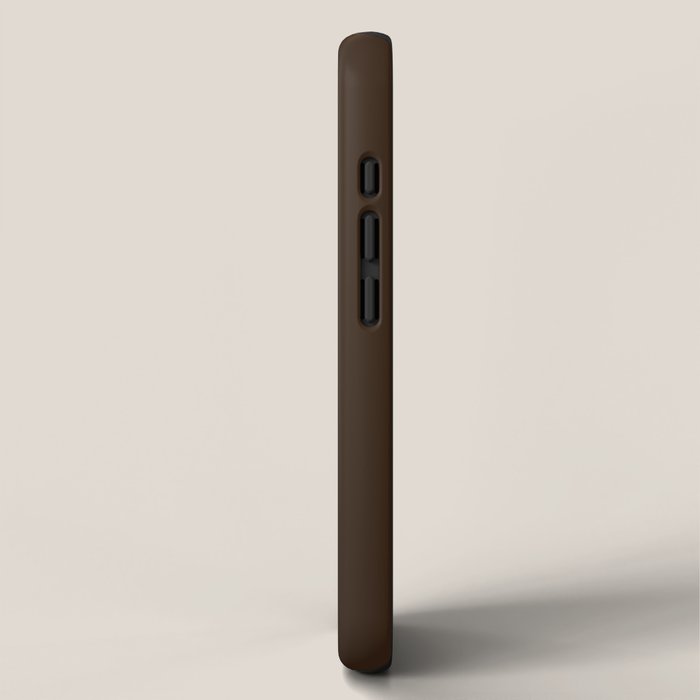 Minimal Monochrome Coal Dark Brown iPhone Case Gallery Image 2