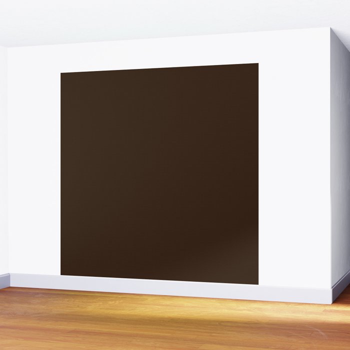 Minimal Monochrome Coal Dark Brown Wall Mural Gallery Image 2
