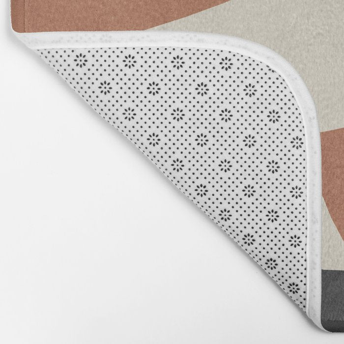 Graphic Edge Shapes - Terracotta Orange Brown Bath Mat Gallery Image 2