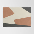 Graphic Edge Shapes - Terracotta Orange Brown Rug Gallery Image 2