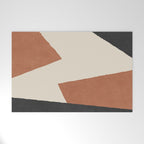Graphic Edge Shapes - Terracotta Orange Brown Welcome Mat Gallery Image 1