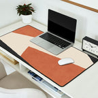 Graphic Edge Shapes - Terracotta Orange Brown Desk Mat Gallery Image 2