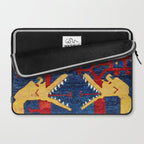 Kazak Southwest Caucasus Antique Rug Print With Snakes Laptop Sleeve Gallery Image 2
