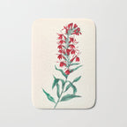 Cardinal flower by Clarissa Munger Badger, 1859 (benefitting The Nature Conservancy) Bath Mat Gallery Image 1