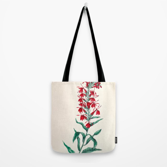  Cardinal flower by Clarissa Munger Badger, 1859 (benefitting The Nature Conservancy) Tote Bag Gallery Image 2