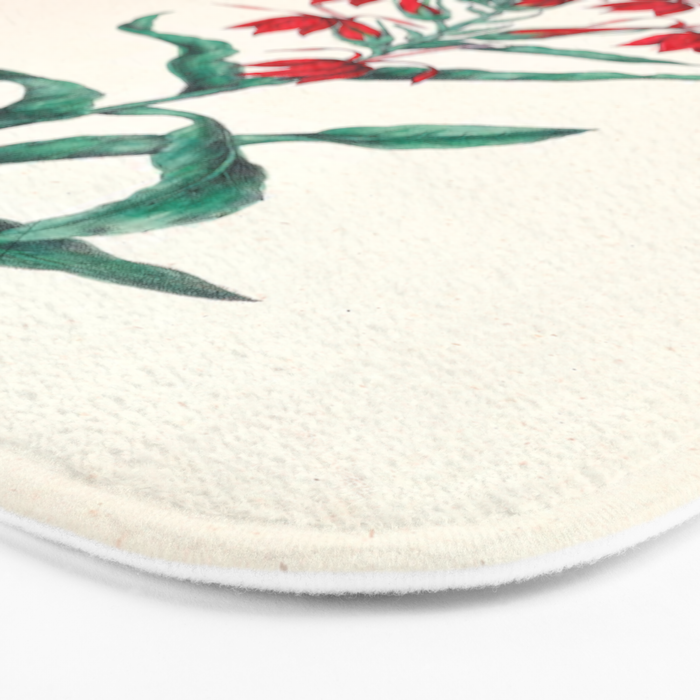  Cardinal flower by Clarissa Munger Badger, 1859 (benefitting The Nature Conservancy) Bath Mat Gallery Image 3