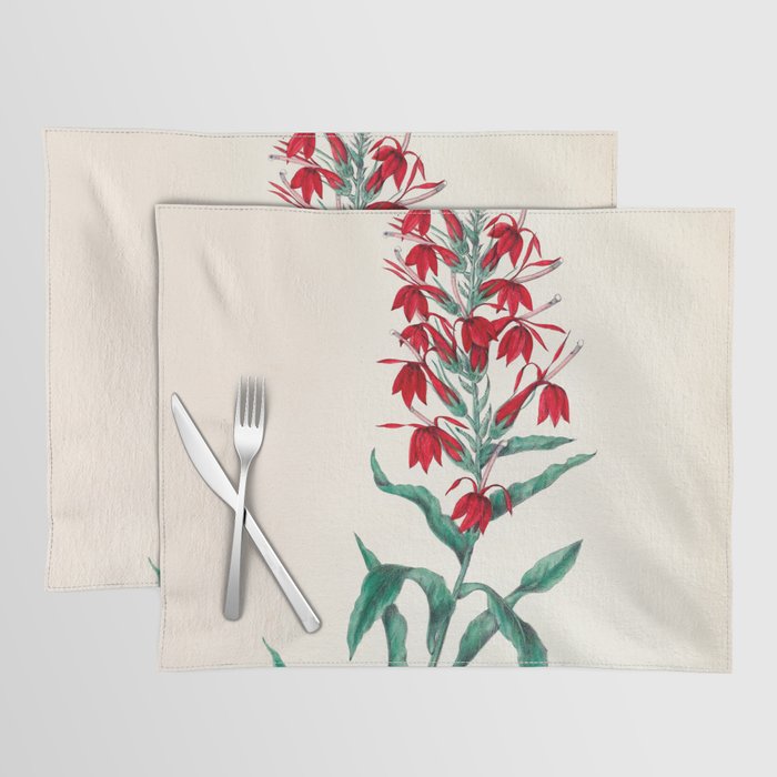  Cardinal flower by Clarissa Munger Badger, 1859 (benefitting The Nature Conservancy) Placemat Gallery Image 1