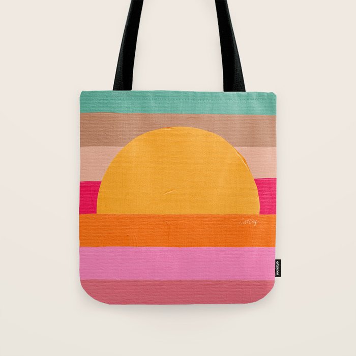 Sunset Waves â Magenta Tote Bag Gallery Image 1