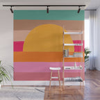 Sunset Waves â Magenta Wall Mural Gallery Image 1