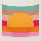 Sunset Waves â Magenta Wall Tapestry Gallery Image 4