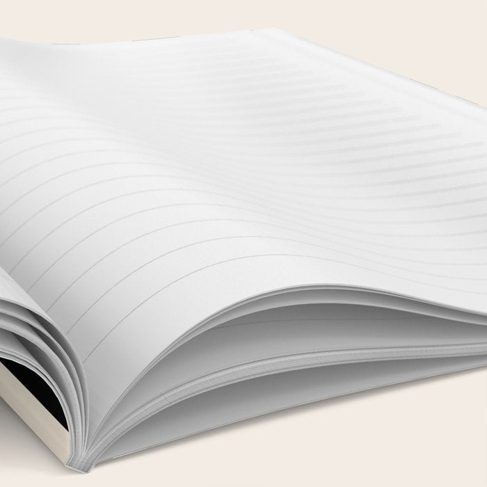 Midcentury Modern Confaab Abstract Pattern in Black and Almond Cream  Notebook Gallery Image 2