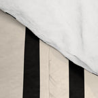 Midcentury Modern Confaab Abstract Pattern in Black and Almond Cream  Comforter Gallery Image 4