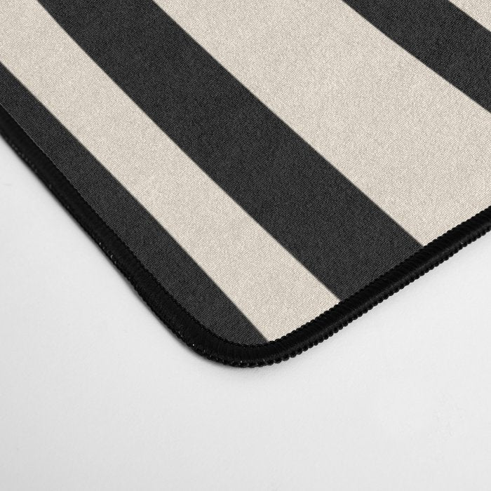 Midcentury Modern Confaab Abstract Pattern in Black and Almond Cream  Desk Mat Gallery Image 4