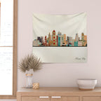 kansas city skyline Wall Tapestry Gallery Image 2