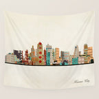kansas city skyline Wall Tapestry Gallery Image 4