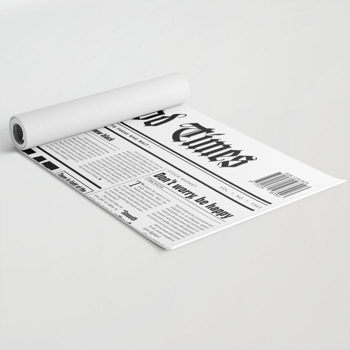 The Good Times Vol. 1, No. 1 / Newspaper with only good news Yoga Mat Gallery Image 2