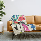 Mid Century Ibis Throw Blanket Gallery Image 1