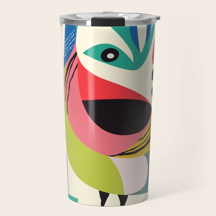 Mid Century Ibis Travel Mug Gallery Image 1
