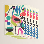 Mid Century Ibis Wrapping Paper Gallery Image 3