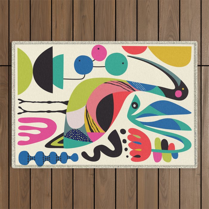 Mid Century Ibis Outdoor Rug Gallery Image 1