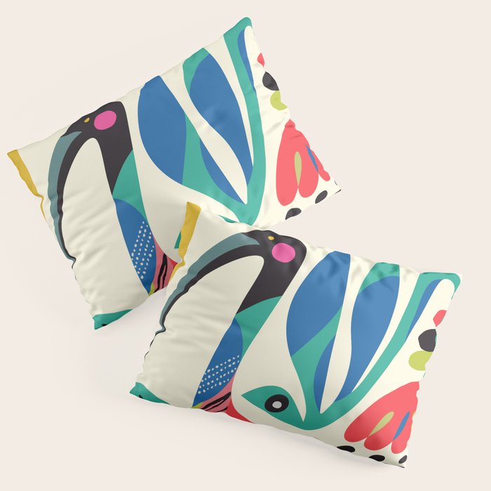 Mid Century Ibis Pillow Sham Gallery Image 1