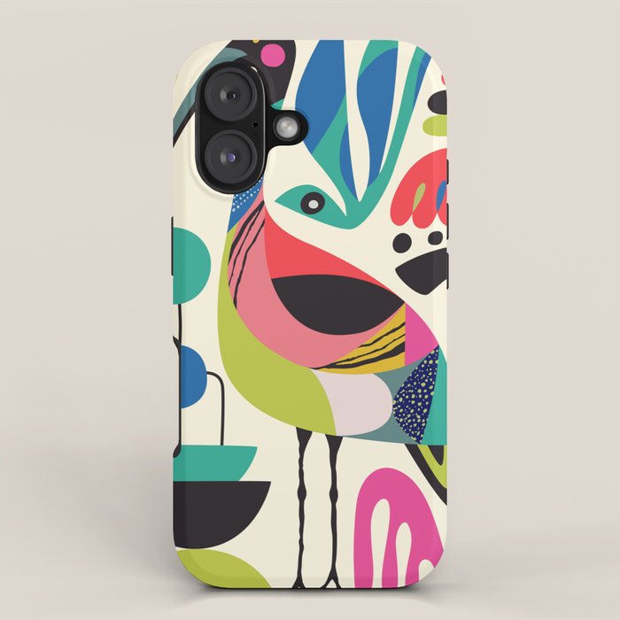 Mid Century Ibis iPhone Case Gallery Image 1