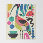 Mid Century Ibis Throw Blanket Gallery Image 2