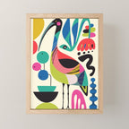 Mid Century Ibis Mini Art Print Gallery Image 1