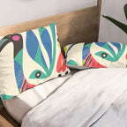 Mid Century Ibis Pillow Sham Gallery Image 2