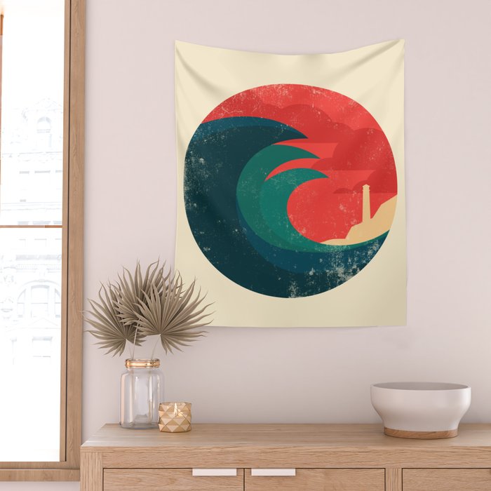The wild ocean Wall Tapestry Gallery Image 2