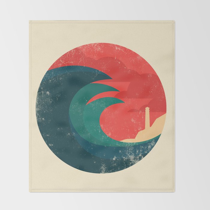 The wild ocean Throw Blanket Gallery Image 2