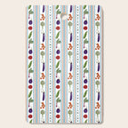 Farmers Market Vegetable Stripe Pattern  Mediterranean Garden Art with Eggplant Tomato and Artichoke Cutting Board Gallery Image 1