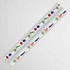 Farmers Market Vegetable Stripe Pattern  Mediterranean Garden Art with Eggplant Tomato and Artichoke Table Runner Gallery Image 3