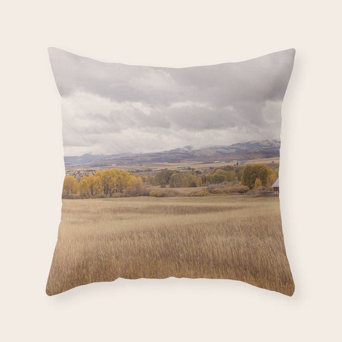 Autumn in Montana | Montana Photography Throw Pillow Gallery Image 1