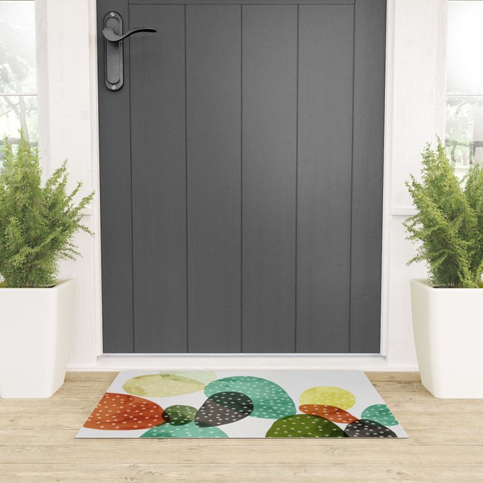 Cactus watercolor Welcome Mat Gallery Image 3