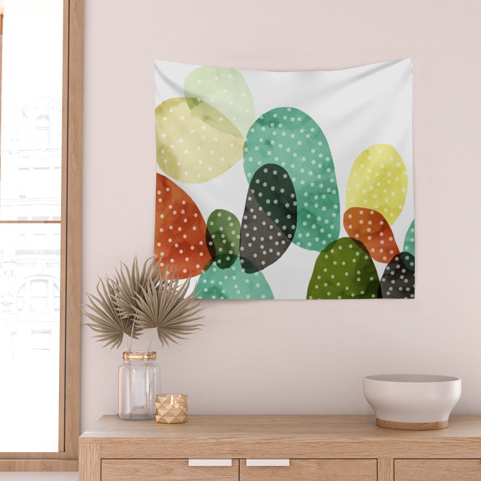 Cactus watercolor Wall Tapestry Gallery Image 2