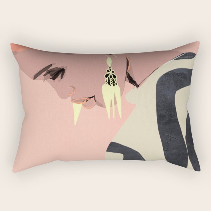 Girl Portrait 29 Rectangular Pillow Gallery Image 1