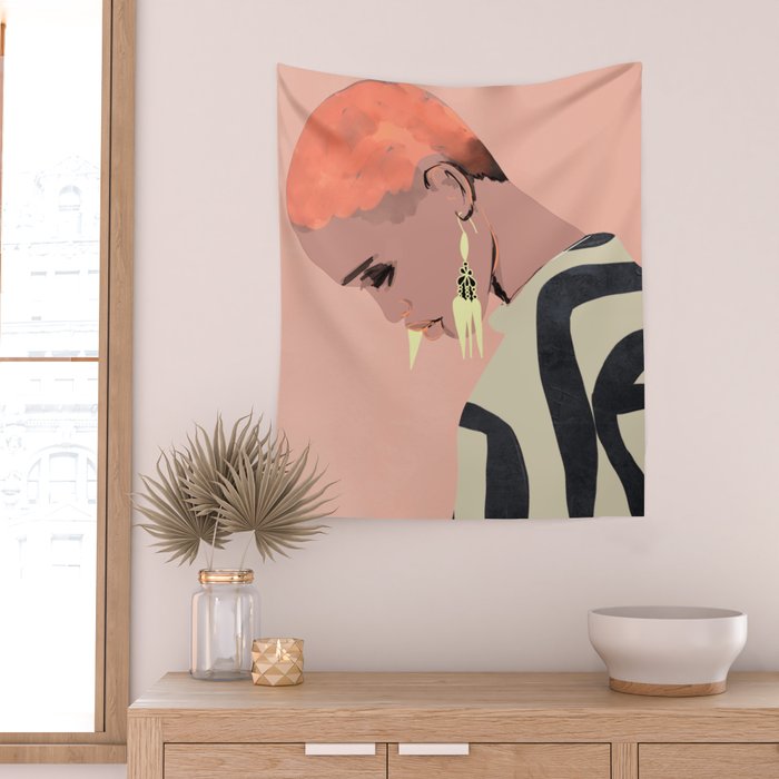 Girl Portrait 29 Wall Tapestry Gallery Image 2