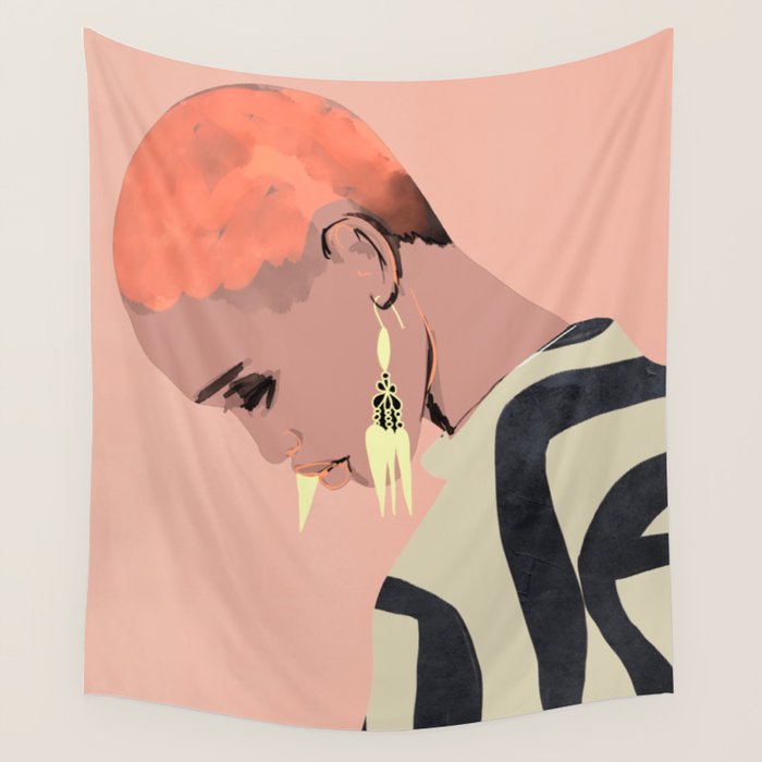 Girl Portrait 29 Wall Tapestry Gallery Image 4