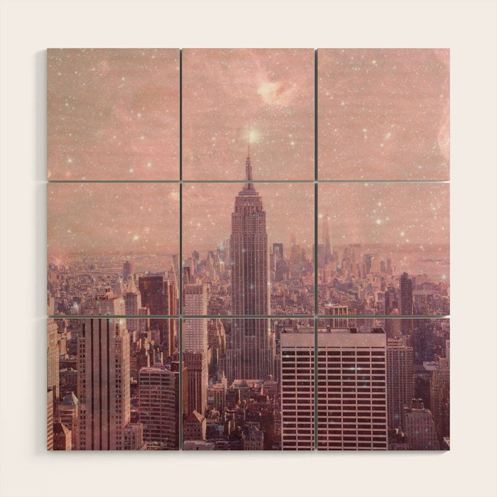 Stardust Covering New York Wood Wall Art