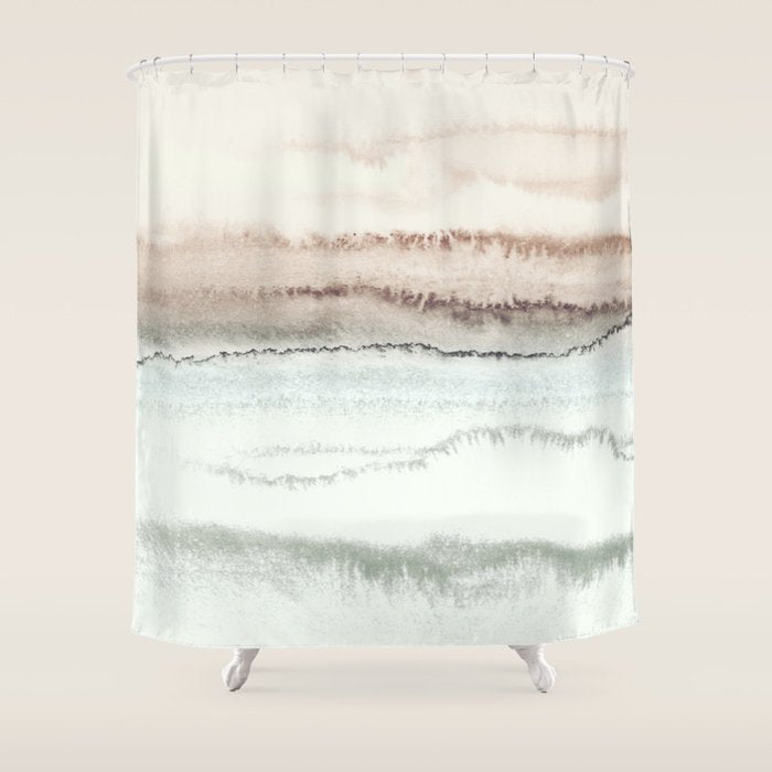 WITHIN THE TIDES NATURAL THREE by Monika Strigel Shower Curtain Gallery Image 1